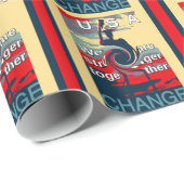 Papier Cadeau Hillary USA nous sommes plus forts ensemble (Coin rond)