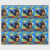 Papier Cadeau Hip hop Break Dancing Kid Happy BIrthday (Plat)