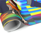 Papier Cadeau Hip hop Break Dancing Kid Happy BIrthday (Coin rond)