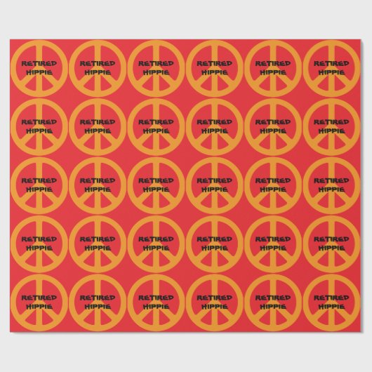 Papier Cadeau Hippie à la retraite (Plat)