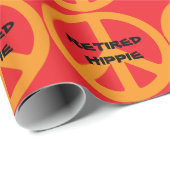 Papier Cadeau Hippie à la retraite (Coin rond)