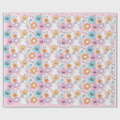 Papier Cadeau Hippie Ghost Pink Halloween (Plat)