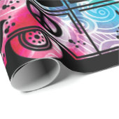 Papier Cadeau Hippie Tie Dye Van Hippie Soul (Coin rond)