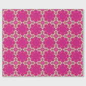Papier Cadeau hippie tribale gypse bohème fuchsia Magenta (Plat)
