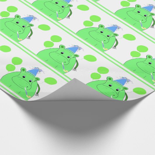 Papier Cadeau Hippo avec ballons (Coin)