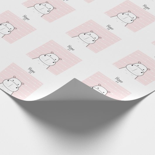 Papier Cadeau Hippo doux (Coin)