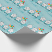 Papier Cadeau Hippo Hippo Hurray Anniversaire (Coin)