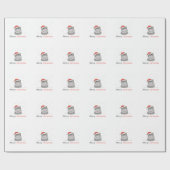 Papier Cadeau Hippo Noël Neige hiver Animaux Hippopotames (Plat)