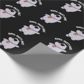 Papier Cadeau Hippo-party-mus Funny Animal Hippo Pun Dark BG (Coin)