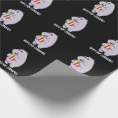 Papier Cadeau Hippo-pop-cornamus Funny Hippo Pun Dark BG (Coin)