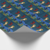 Papier Cadeau Hippocampe sous la mer Anniversaire balnéaire (Coin)