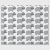 Papier Cadeau Hippopotame (Plat)