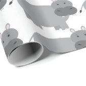 Papier Cadeau Hippopotame (Coin rond)