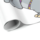 Papier Cadeau Hippopotame En Bikini (Coin rond)