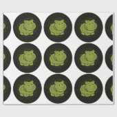 Papier Cadeau Hippopotame mignon (Plat)