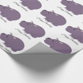 Papier Cadeau Hippopotamus Design Anniversaire (Coin)