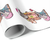 Papier Cadeau Hippy Père Noël dit "Cool Yule" (Coin rond)