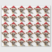Papier Cadeau Hipster Chihuahua Papier à envelopper Noël (Plat)