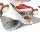 Papier Cadeau Hipster Chihuahua Papier à envelopper Noël (Coin rond)