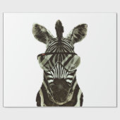 Papier Cadeau Hipster Zebra (Plat)