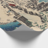 Papier Cadeau Hiroshige hiver paysage Japon pays (Coin)