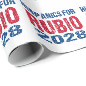 Papier Cadeau Hispanics for Rubio 2028 (Coin rond)