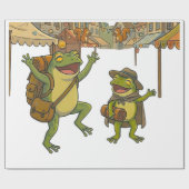 Papier Cadeau histoire courte des grenouilles d'aventure (Plat)