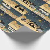 Papier Cadeau Histoire de la Nativité 3D (Coin)