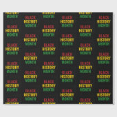 Papier Cadeau HISTOIRE NOIRE MOIS Rouge Jaune Vert (Plat)