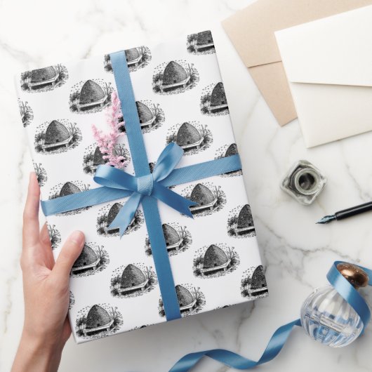 Papier Cadeau Hive et abeilles #1 Vintage héraldique (Cadeaux)