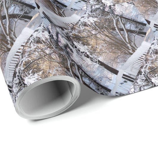 Papier Cadeau Hiver (Coin rond)