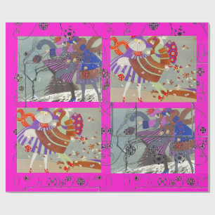 PAPIER CADEAU HIVER ET AUTOMNE ART DÉCO BEAUTÉ MODE