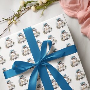 Papier Cadeau Hiver Kookaburra voeux, personnalisé