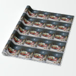 Papier Cadeau Hiver Sibérie Husky Caravan Christmas Adventure<br><div class="desc">Laissez-vous tenter par la magie d'une nuit d'hiver enneigée alors qu'une caravane glisse gracieusement à travers le paysage illuminé par la lune. La beauté sereine de la neige scintillante et l'éclat enchanteur de la lune créent une scène captivante, promettant une aventure de Noël inoubliable remplie de chaleur, de joie et...</div>