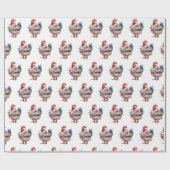 Papier Cadeau Hiver Wonderland Animaux (Plat)