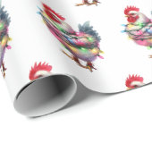 Papier Cadeau Hiver Wonderland Animaux (Coin rond)