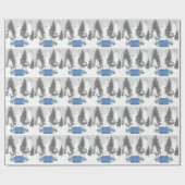 Papier Cadeau Hiver Wonderland Wrapper Papier - Bleu (Plat)