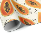 Papier Cadeau Hiya Papaya Motif (Coin rond)