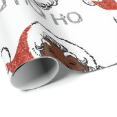 Papier Cadeau ho black père Noël (Coin rond)