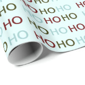 Papier Cadeau HO HO bleu (Coin rond)