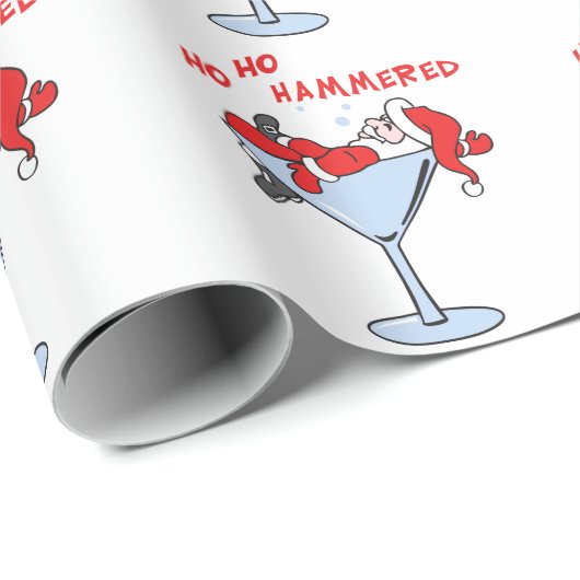 Papier Cadeau Ho Ho Hammered (Coin rond)