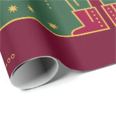 Papier Cadeau Ho ho ho (Coin rond)