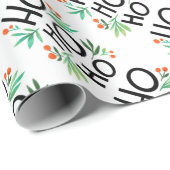 Papier Cadeau Ho Ho Ho (Coin rond)