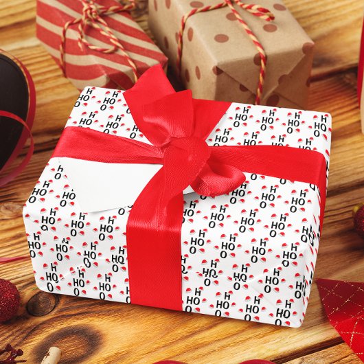 Papier Cadeau Ho Ho Ho : Joyeux Noël