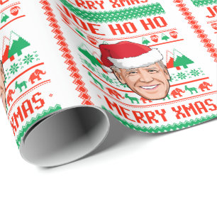 PAPIER CADEAU HO HO HO MERRY XMAS