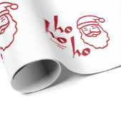 Papier Cadeau Ho Ho Ho Modern Minimalist (Coin rond)