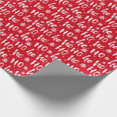 Papier Cadeau Ho Ho Ho motif de flocon de neige (Coin)