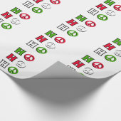 Papier Cadeau Ho Ho Ho paix (Coin)