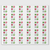 Papier Cadeau Ho Ho Ho paix (Plat)