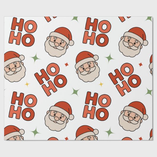 Papier Cadeau Ho Ho Ho Santa Wrapping Paper – Fun & Festive (Plat)
